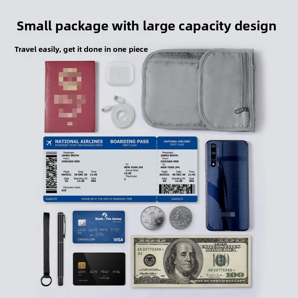 Travel Accessories Overseas - Marsupio da Viaggio Nascosto con Protezione