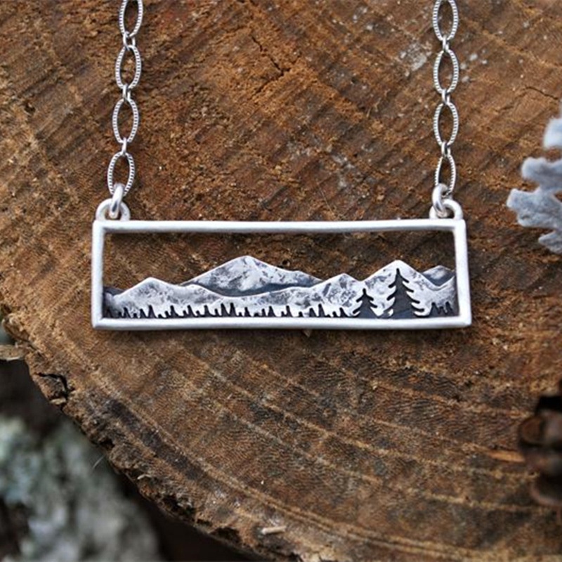Travel Accessories Wholesale - New Mountain Range Pine Trees collana