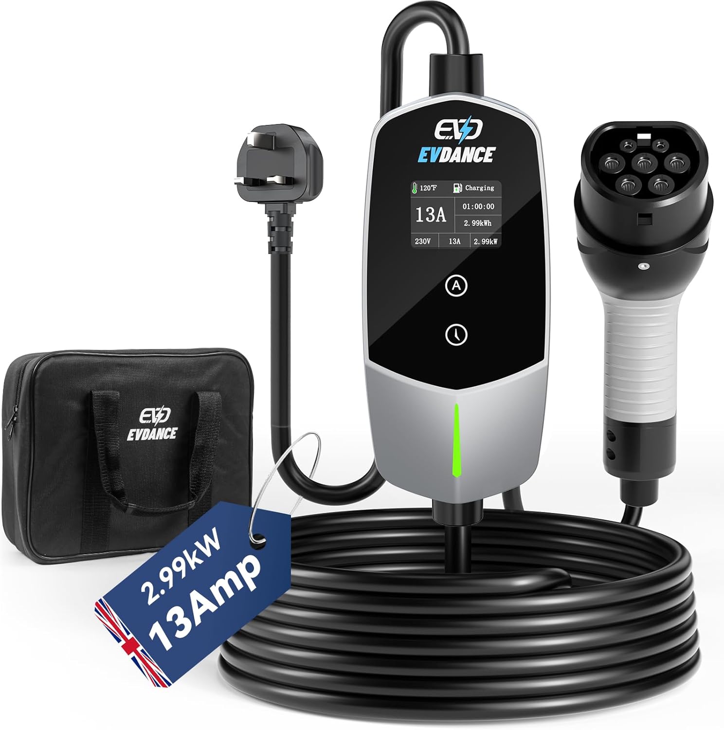 Travel Accessories Uk - Caricatore EV Portatile EVDANCE Tipo 2