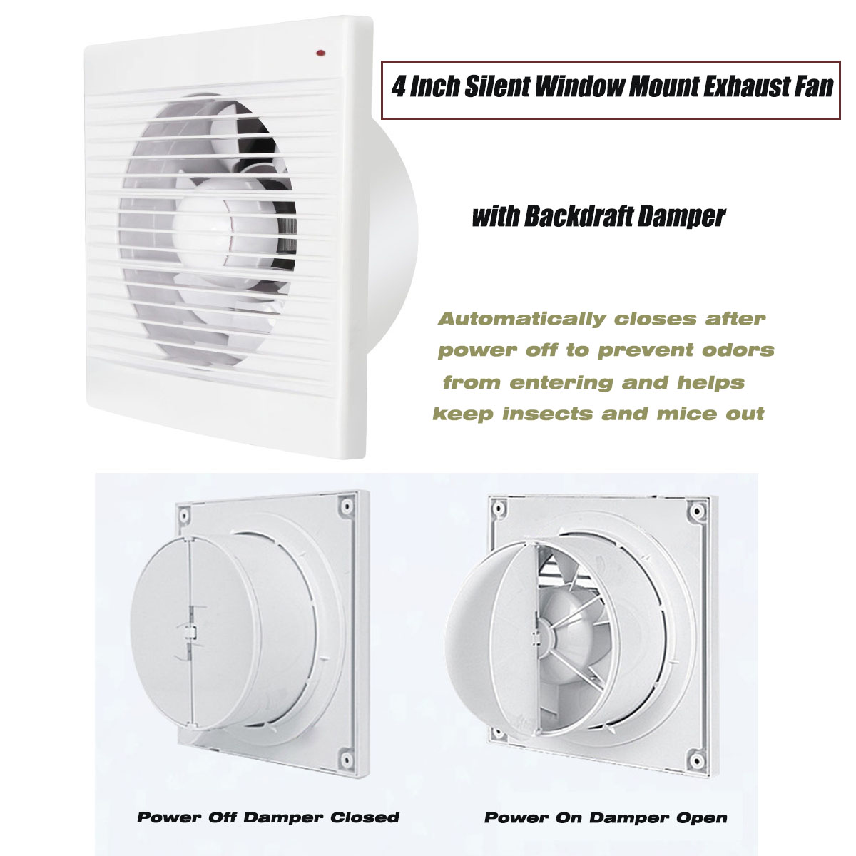 Travel Accessories Uk - Ventilatore di scarico silenzioso da 4