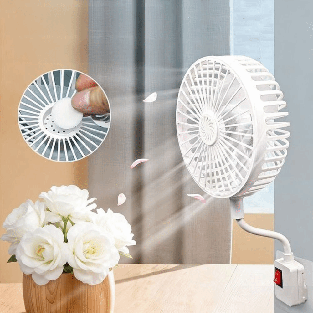 Travel Accessories Uk - Ventilatore da Presa Girevole a 360°