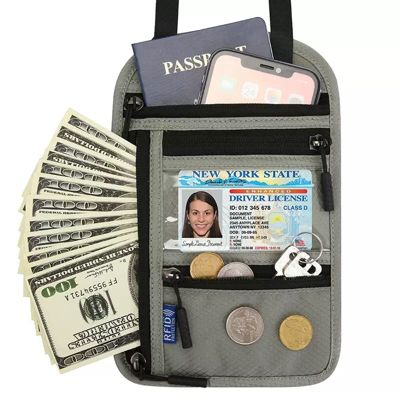 Travel Accessories Overseas - Borsa da Collo RFID per Viaggi