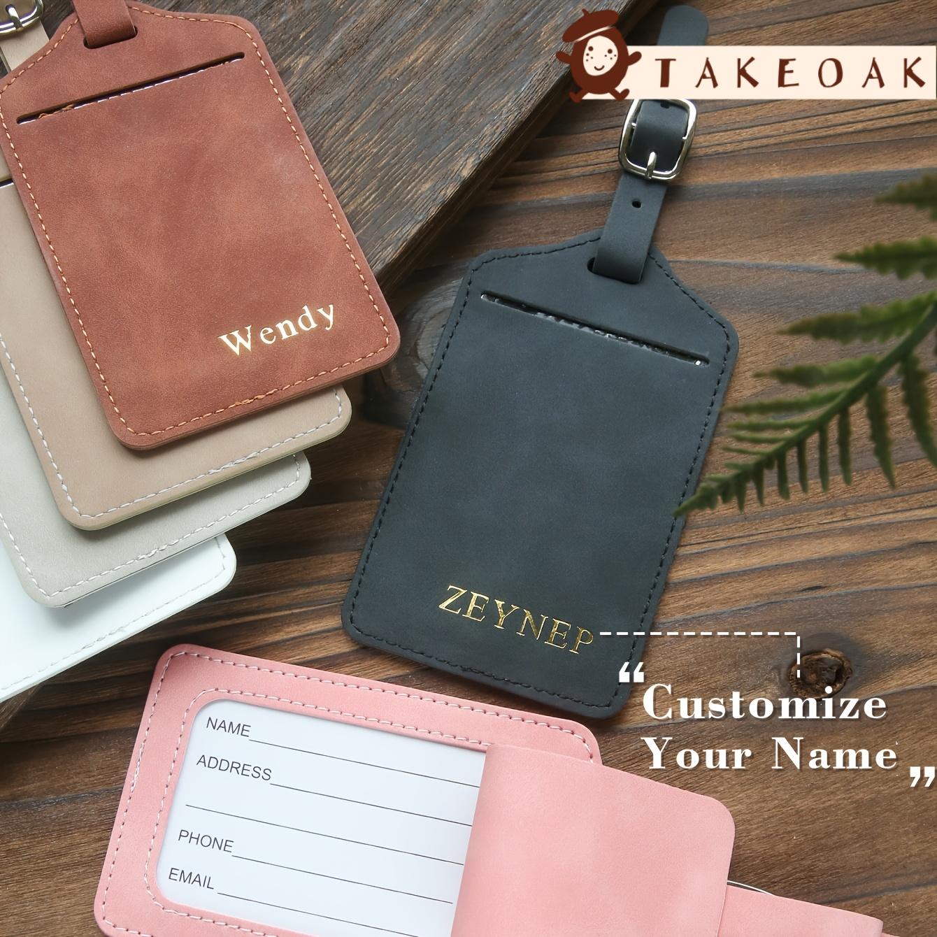 Travel Accessories Overseas - Etichetta per Bagagli in Pelle Opaca