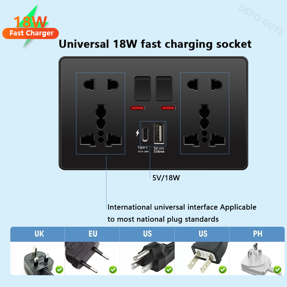 Universale nero USB Type-C 18W - Travel Accessories Uk recensione e prezzo